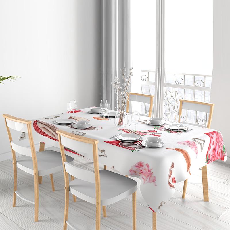 Waterproof Floral Tablecloth Washable Vintage Farmhouse Kitchen Dining Table Cover Rectangle Decor