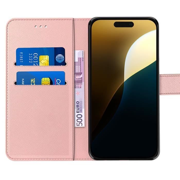 Coque - E.F.CONNECTION - iPhone 16 Pro Max - Synthécuir - Souple - Fentes pour cartes