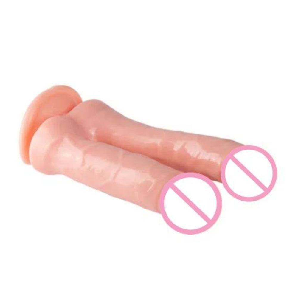 Crystal Jelly Dildo Double Stick Dick Penis g-Spot Anal Masturbator Men Women Lesbian Gay Adult Sex Toy For Couples  for  Woman