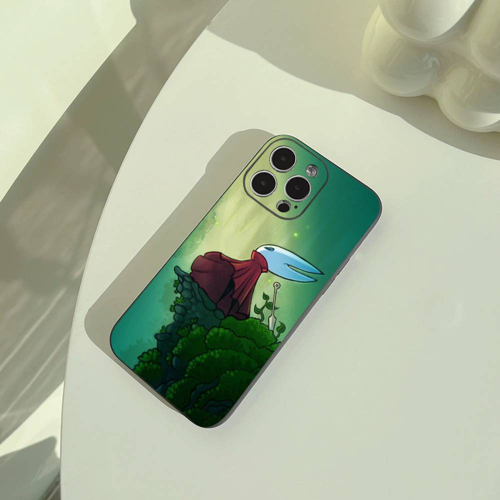 H-Hollow- K-Knight -S-Silksong Phone Case For iPhone 17,16,15,14,13,12,11 Pro Max,16/15/14Plus,XS Soft Black Cover