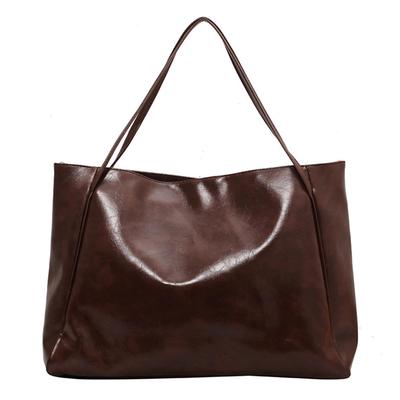 Bolsa de Ombro Feminina WoauNuiHll, Bolsa de Mão de Grande Capacidade, Bolsa Tote Leve, Couro PU, Grande Capacidade, Tamanho A4, Elegante, Popular, Multi-Armazenamento,