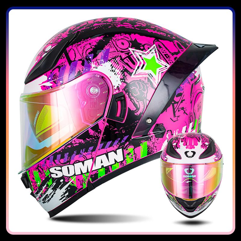 Dual Lens Flip Up Helmets for Motorcycle Moto DOT Approved Full Face Motorcycles Helmet Double Lens Modular Helmet