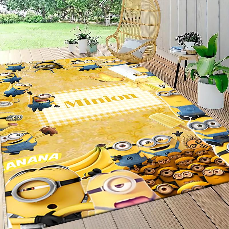 Minion Yellow Adventure Carpet Rug Soft Washable Antislip Home Living Room Sofa Mats Personalized Christmas Rug