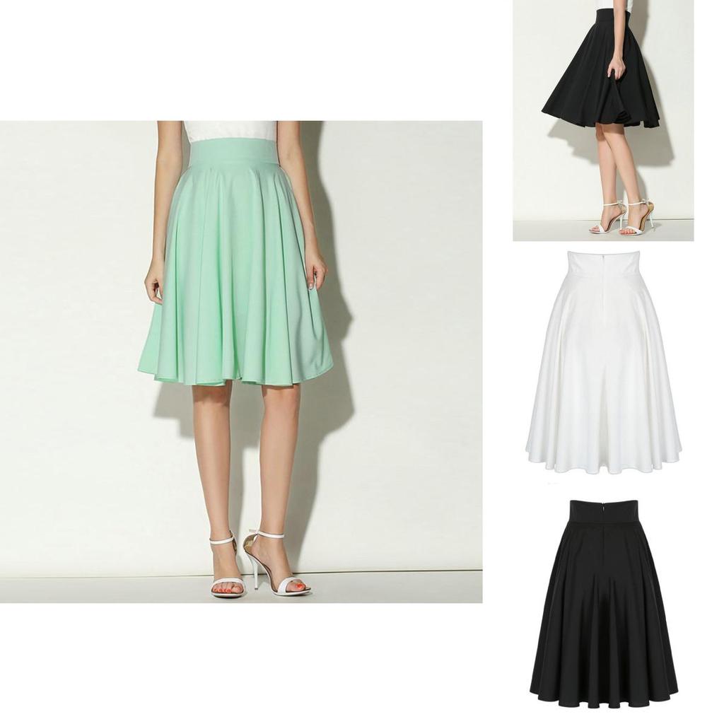 Premium Quality New Women Flared Knee Length Skater Skirt For Stylish Office Wear