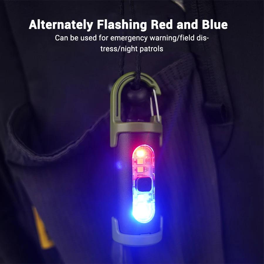 Rechargeable Keychain Camping Tent Lamp Multifunction COB Work Light Outdoor Emergency Torch Light for Walking Searching Hiking