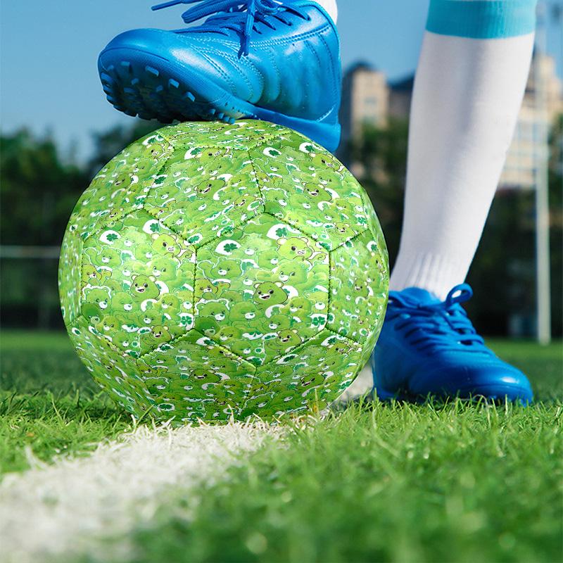 Care Bears Print Size 5 Soccer Ball, PU Wear Resistant Football for Match Training and Daily Practice, Birthday Gift for Soccer Fans