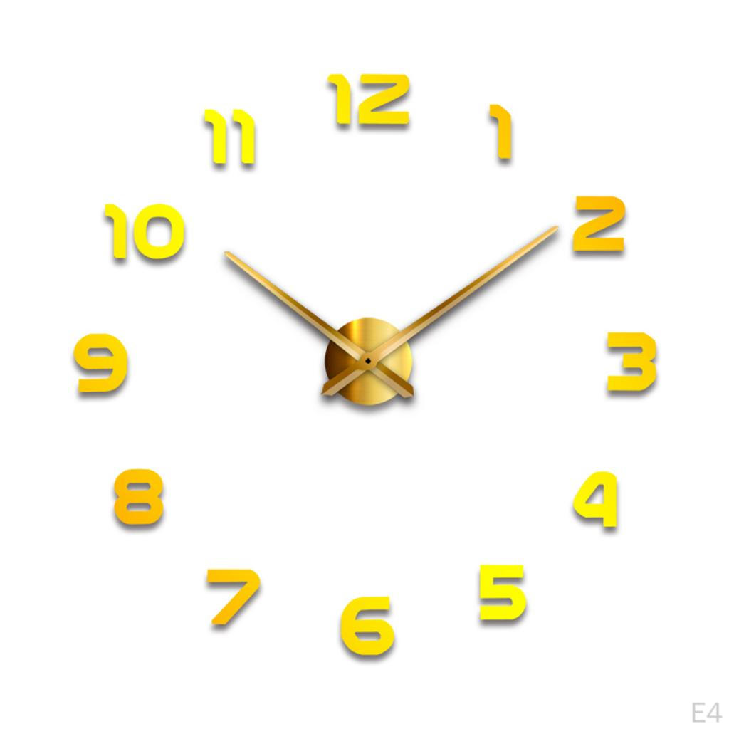 Clock, Frameless Large Wall Home Decoration Mute Mirror Stickers Colors