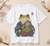 Frog Kimono Cat Graphic Tee, Japanese Animal Art T-Shirt