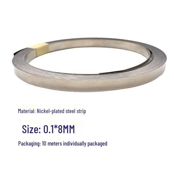 10m Single Strand Nickel Strip (0.1mm) & 0.15mm Spot Welding Nickel-Steel Strip for Battery Connection