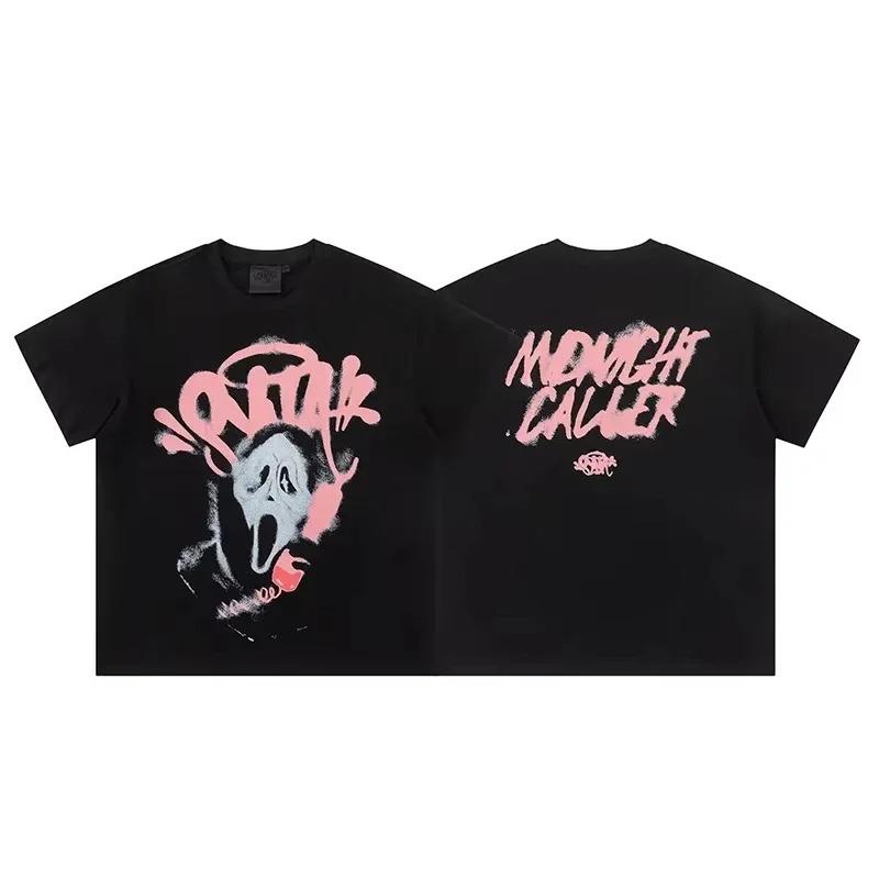 

Hot Sale Syna World Retro Streetwear Harajuku Fashion Graphic Print T-shirt Men Women Loose Casual Cotton Oversized Top Summer New Tee 4XL