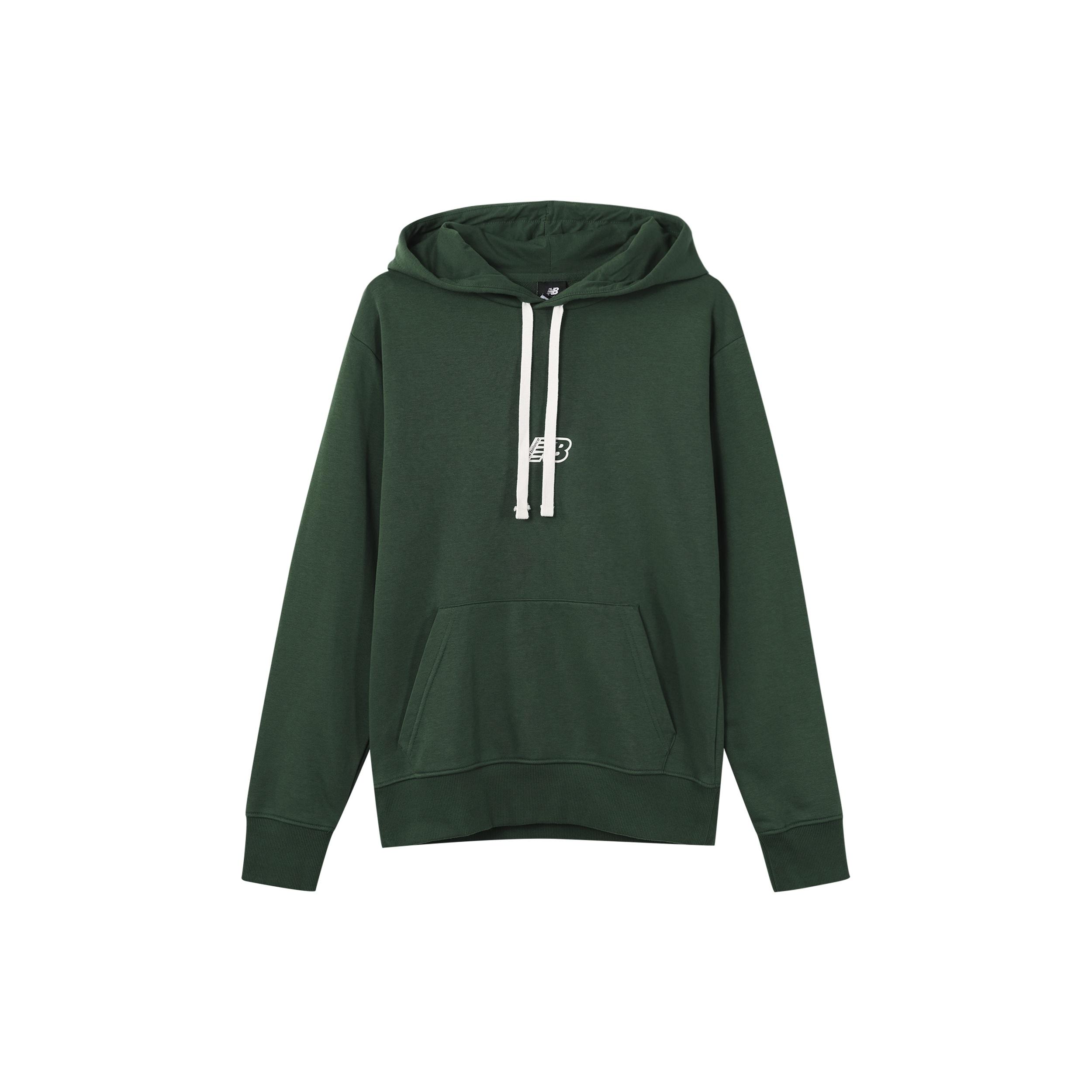 New Balance Logo Fleece Hoodie Asia Sizing Nightwatch Green Men s AMT23511-NWG S