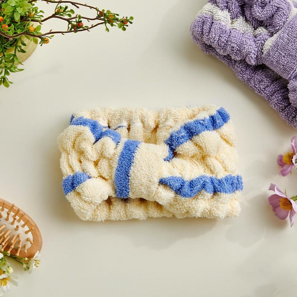 

Striped Cotton Hairband_BLUE_BG0224005