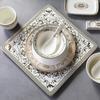 High-End Chinese Ceramic Gold Rim Tableware Set (4-Piece)