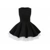 Girly Temperament Waist Fluffy Ballet Style Small Black Dress French Hepburn Dress Contrasting Color Mesh Stitching Sleeveless