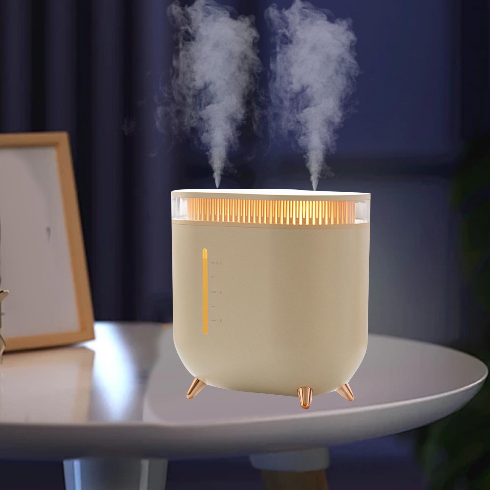 

Увлажнитель воздуха 2 л, большая емкость, персональный настольный увлажнитель, портативный для домашнего использования, спальни, тумбочки, подарка на новоселье светло-желтого