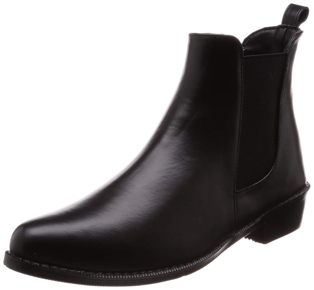 Oriental Traffic Short Rain Size Size E R-0009 Women's Boots, Black, 23.0-23.5 cm,