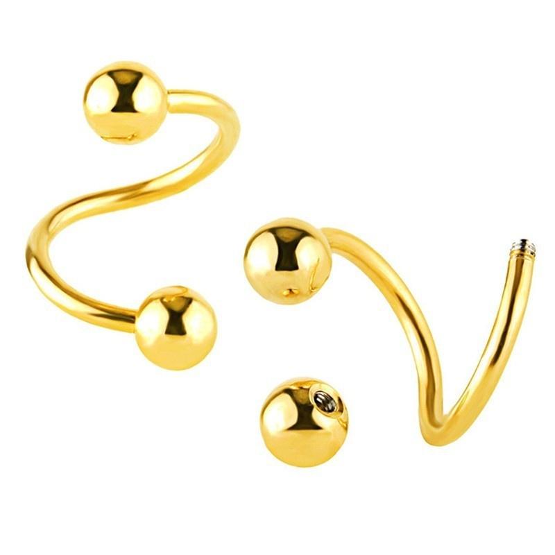 

8 шт./набор Ноготь для носа из нержавеющей стали S спираль пирсинг уха цветная серьга серебряный