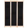 3 Panel Room Divider Black 120 X 170 X 4 Cm Fabric