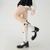 Lolita Jk Schleife Mittelhohe Socken 3D Kamelienblume Krawatten-Socken Ballett Sommer Dünne Schwarz-Weiß Socke Y2K Partykleider Socken