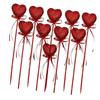 10x Cupcake Toppers Celebration Party Supplies Spring Activities DIY Red Crafts Heart Picks Cupcake Picks for Valentines Day