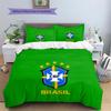 Brazil national football team  Pattern Bedding Quilt Set  Home Decoration  Gift (1 * duvet cover + 2 * pillowcase  without core)