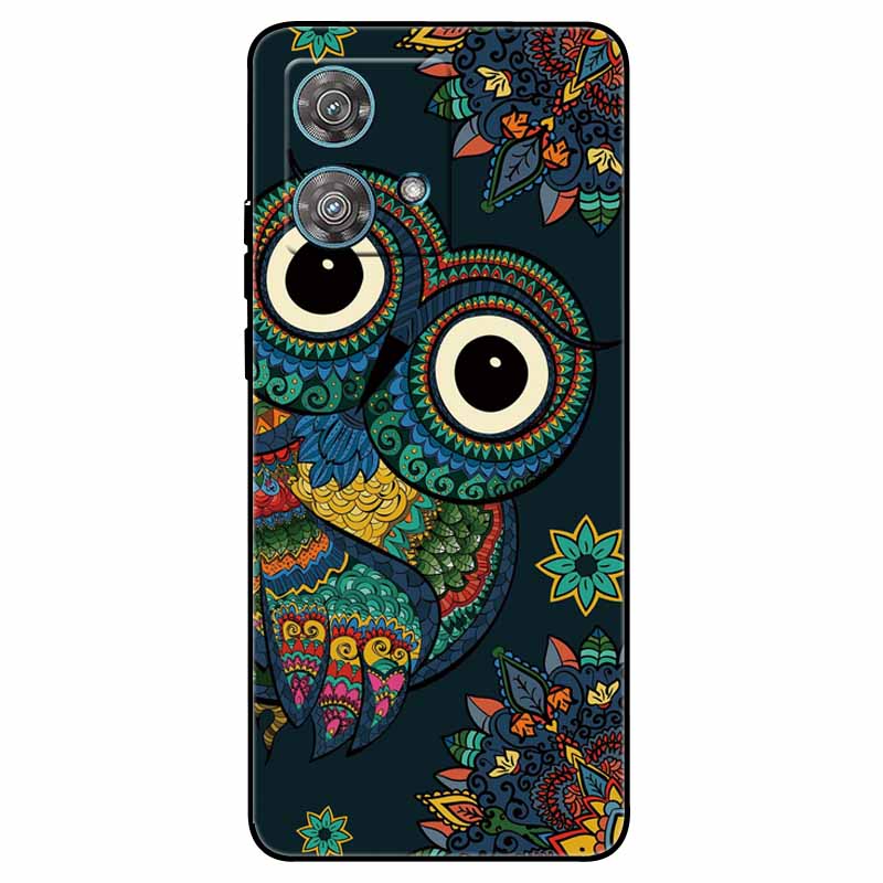 Skirta Moto G84 5G dėklas Silikoninis Minkštas Spausdintas Katės Drugelio Telefono Dangtelis Motorola MOTO G84 TPU Dangtelis MotoG84 G 84 Madingas Maišelis