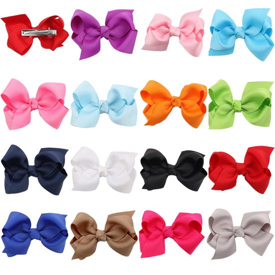8cm Large Ribbon Bowknot Girl Kid Hair Clip Duckbill Clip Hair Accessory Gift