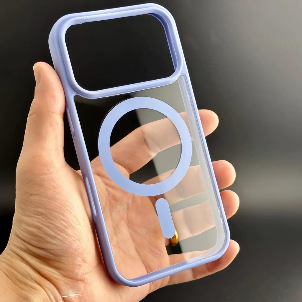 Magsafe Case For iPhone 17 Air 17 16 15 14 Pro Max Plus 13 12 Mini 11 16e  Transparent Acrylic Cover