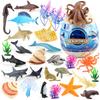 Dolphins Sharke Penguins Children Marine Animal Figures Set Model Toys Decor