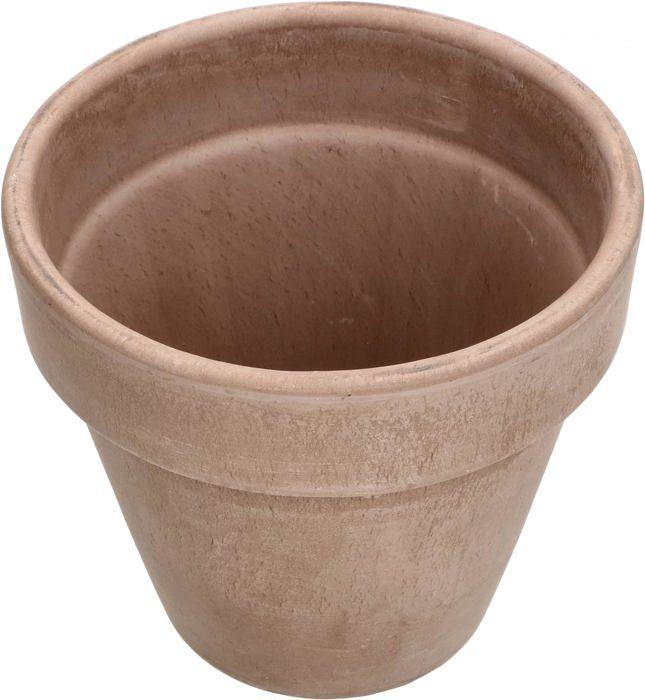 Set of 4 Moka Terracotta Flower Pots - 11 Cm with Rim - For Indoor and Garden - KOTARBAU®