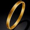 Titanium Steel Open Bracelet, 4MM, 3 Colors, Laser-Engravable for Women