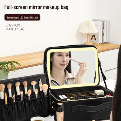 Trousse de Maquillage à Lumière LED pour Femmes 2025 – Boîte de Rangement Cosmétique Portable Grande Capacité