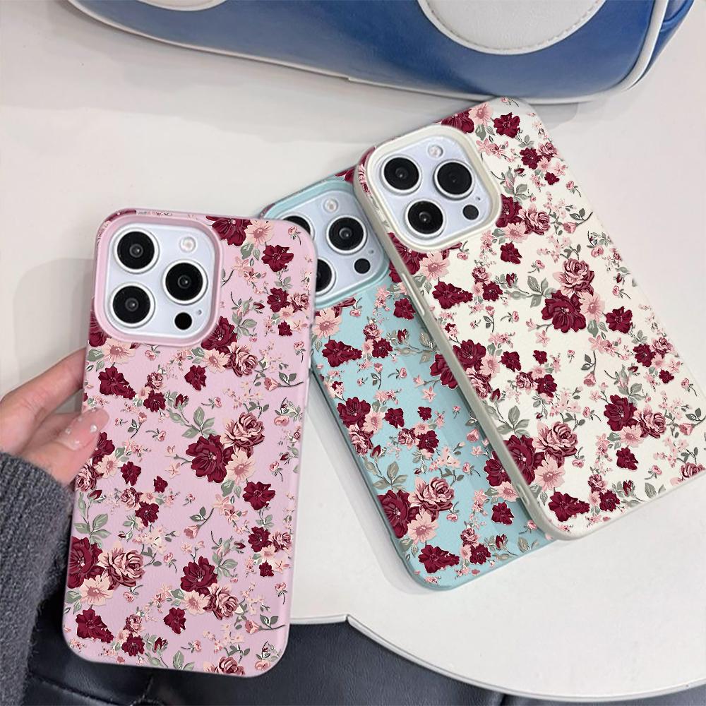 Beautiful Big Flowers Mobile Phone Case For IPhone 17 16 15 14 13 12 Pro Max 11 Ultra Slim Shockproof Cover For IPhone Air