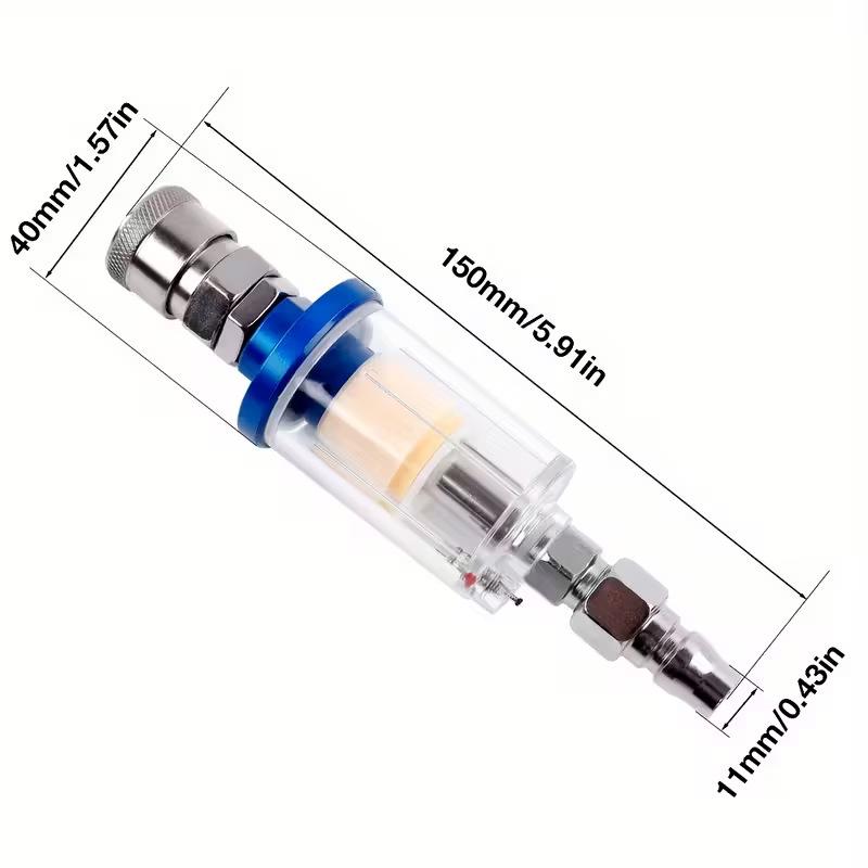Air Oil Water Separator Filter Kit 1/4'' Thread With Moisture Trap Spray Gun Pressure Parts Air Compressor Tool Jpn Interface