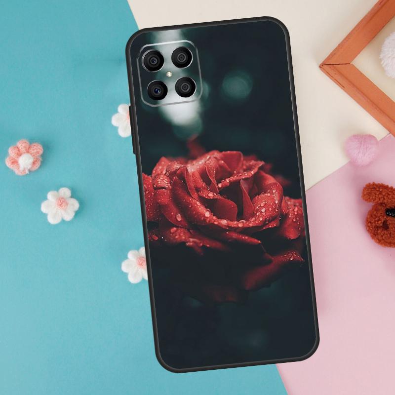 Red Rose Flower Case For Honor 200 Pro 50 70 90 X9a X8a X8 X9 X8b X9c X9b Honor Magic 7 Pro 5 6 Lite Cover