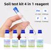 4 In 1 Soil Test Solution Kit PH Kalium Phosphorus Nitrogen Measuring Soil Test Liquid Kit for Agriculture Gardening Test