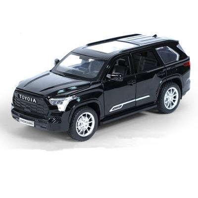 1/24 Toyota Sequoia SUV Simulation Alloy Car Model Diecast Metal Off-Road Vehicles Car Model Sound and Light Boys Toy for Children Gift