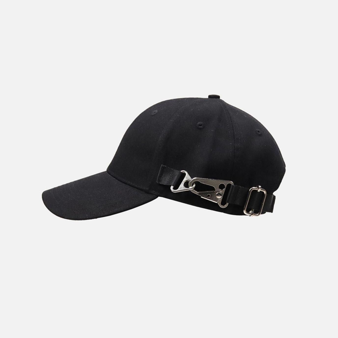 

Outdoor Tactical Techwear Cap Men Women Metal Buckle Multifunction Adjustable Hip Hop Punk Baseball Cap Cycling Sport Hat Adjustable чорний