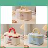 Cute Cartoon Bear Makeup Bag With Plush Fabric For Daily Commuting And Travel Storage