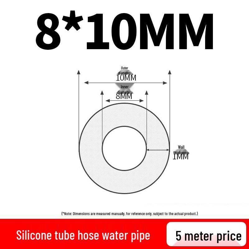 Translucent Silicone Rubber Hose, High-Temperature Resistant, Industrial-Grade Elastic Heat Conducting Tube, 4 or 6 Points.