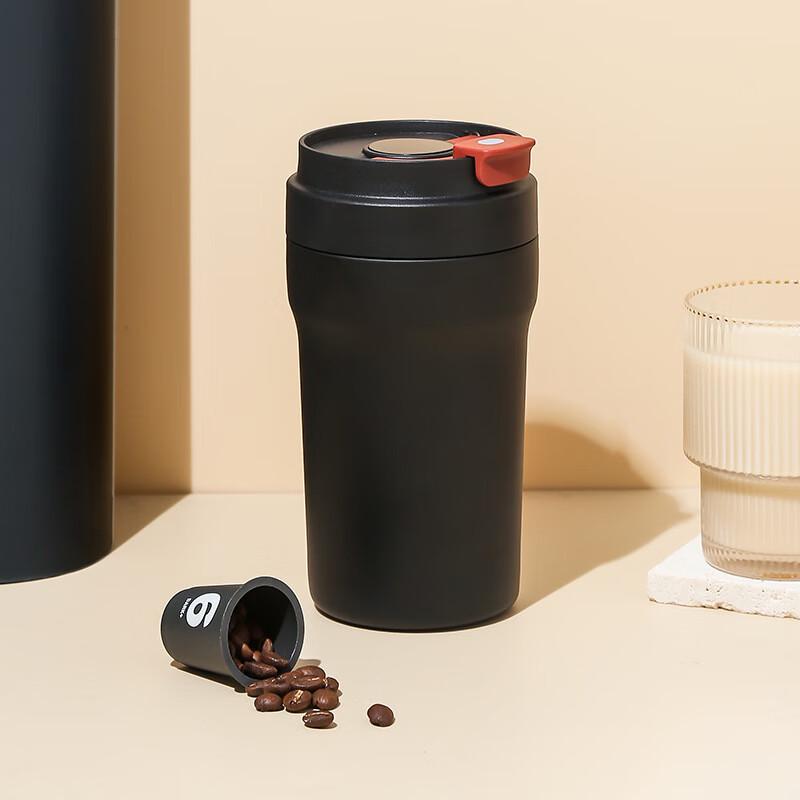 Shangqi Temperature Display Ceramic Lined Insulated Coffee Mug