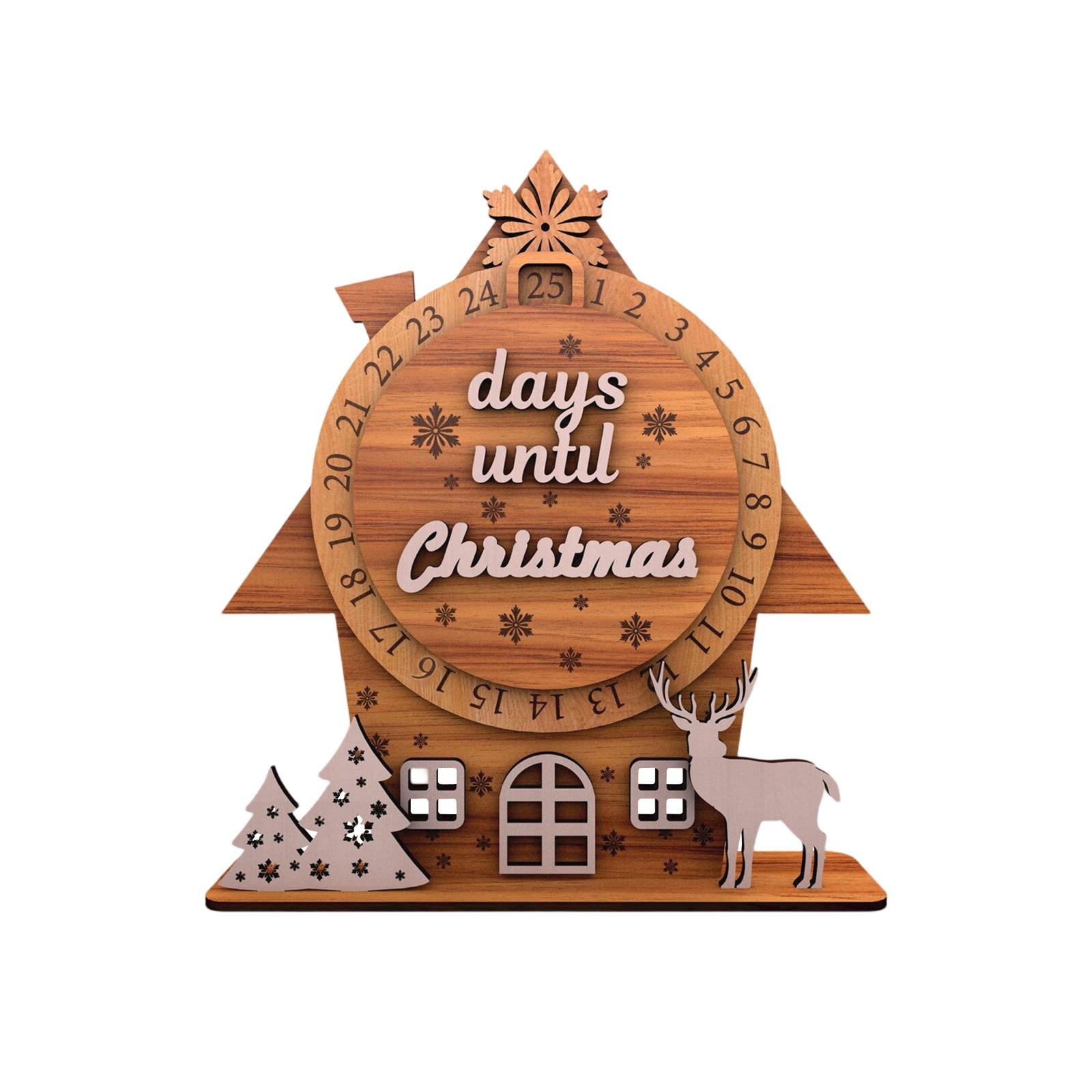 

Christmas Wooden Desktop Ornaments Letter Christmas Tree Scene Dress Props Decorations One Size
