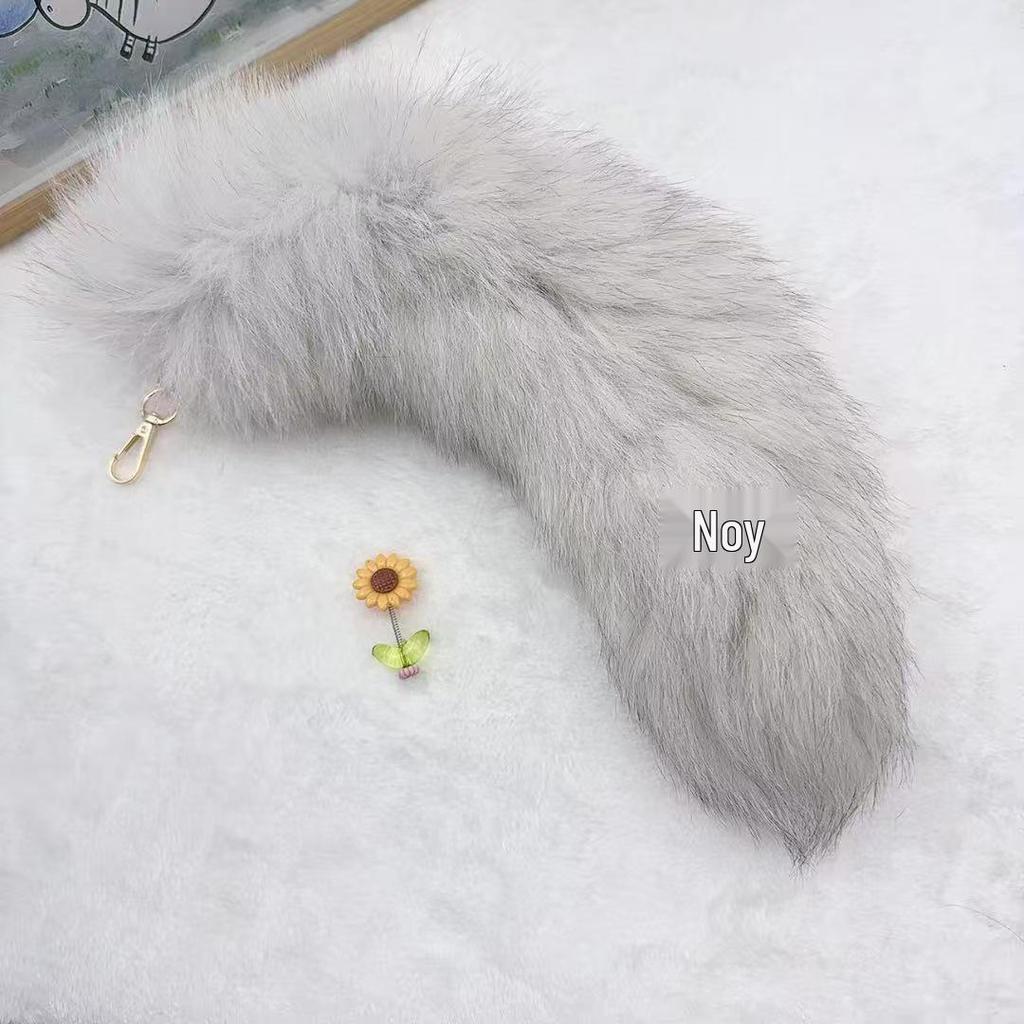 Flauschiger Schwanz Schlüsselanhänger Anhänger Zubehör