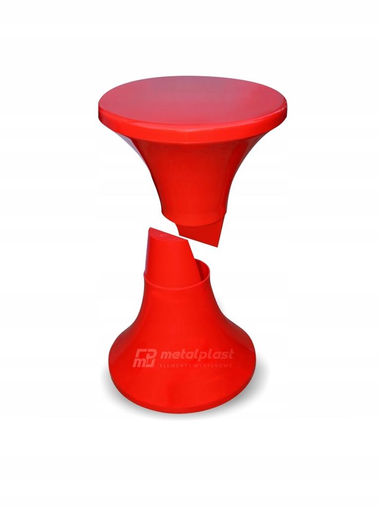 Plastic Hourglass Stool Polish Product Red