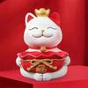 Lucky Cats Statue Ornament Sundries Container Creatives Resin Figurine Tabletop Organizer Jewelry T