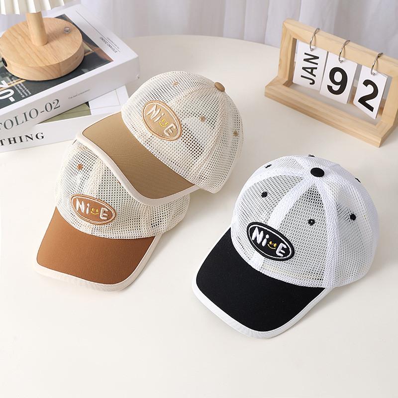 Summer Mesh Baseball Cap With Alphabet Letters For Kids Sun Protection And Breathability