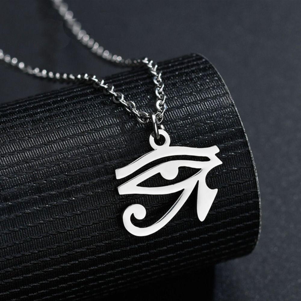 Sacred Wedjat Eye Necklace Patron Saint Women Pendant Necklace The Eye of Horus Necklace  Jewelry