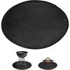 36 Inch Black Round Multi-functional Fireproof Mat For Versatile Outdoor Thickened Fire Pits Pad Heated Floor Mat