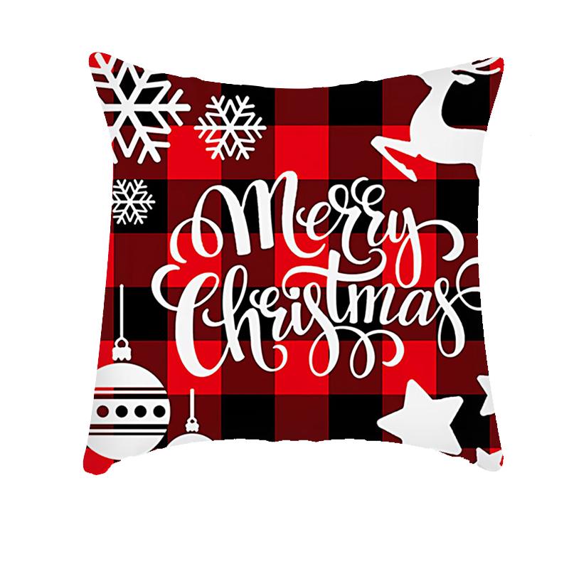 45x45 Cm Christmas Cushion Cover Sofa Ornaments Seat Car Pillow Cover Christmas Decoration New Year Home Decoration