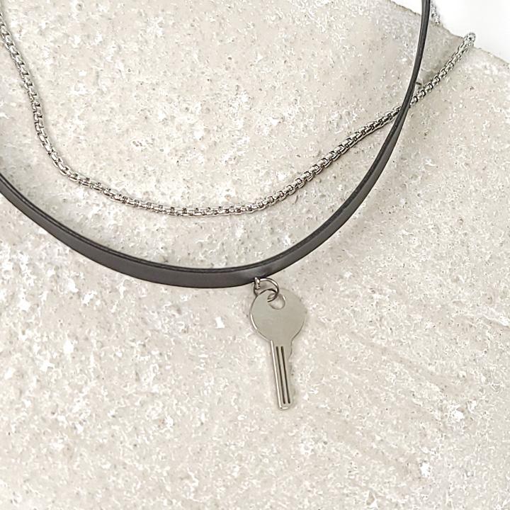 Glory_Arden Key-Black Choker Necklace / Ghmn-202